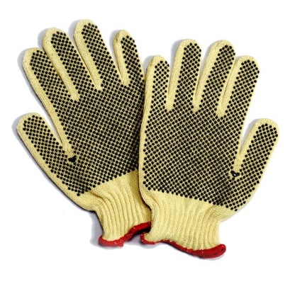 GLOVE COTTON KEVLAR;7G DOTS 2 SIDES - Latex, Supported